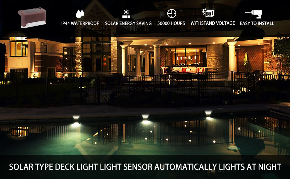 Wireless Solar Deck Lights Outdoor