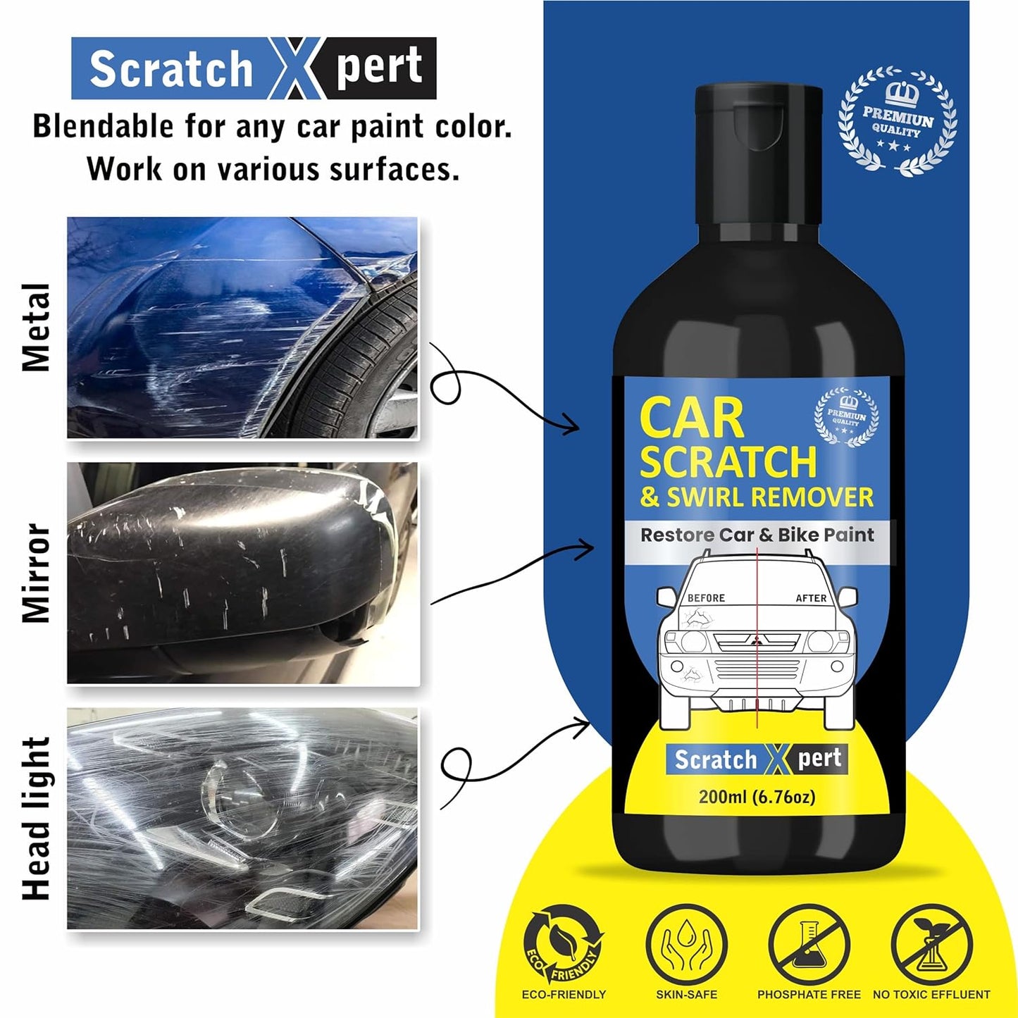 Car Scratch Removal Cream (Buy 1 Get 1 Free)