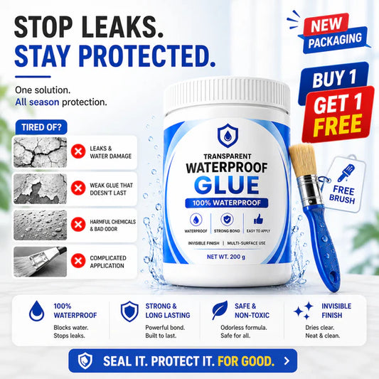 Transparent Waterproof Glue (Buy 1 Get Free) + Free Brush 🔥