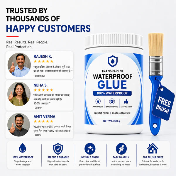 Transparent Waterproof Glue (Buy 1 Get Free) + Free Brush 🔥