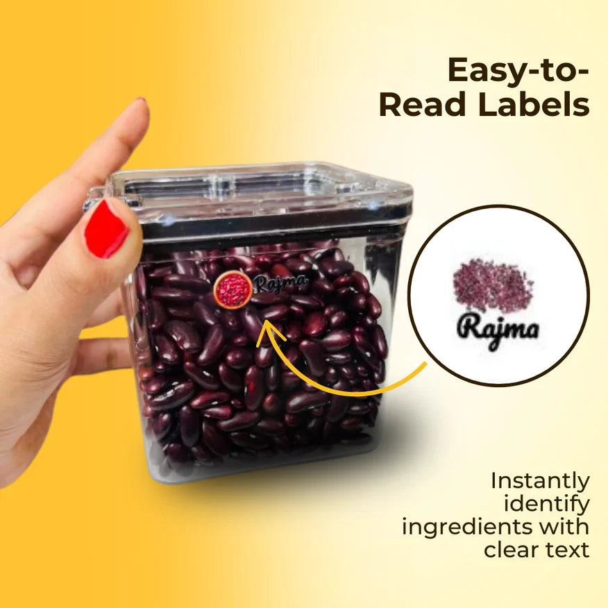 3D Kitchen Spice Jar Label Stickers