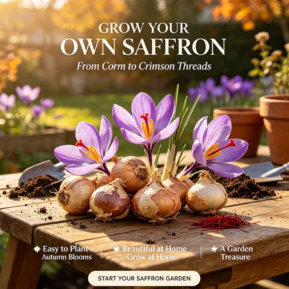 🌹SAFFRON BULBS—GOLD IN THE FLOWER 🔥 Buy 6 Get 6 Free Bulbs 🔥