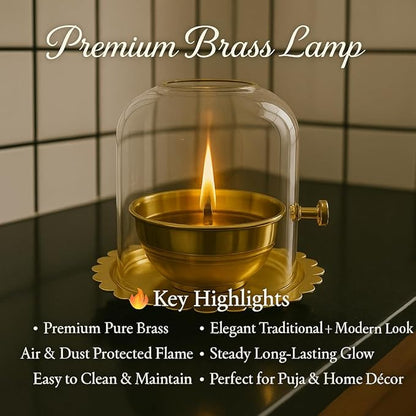 Golden Brass Akhand Diya
