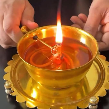 Golden Brass Akhand Diya