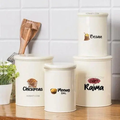 3D Kitchen Spice Jar Label Stickers