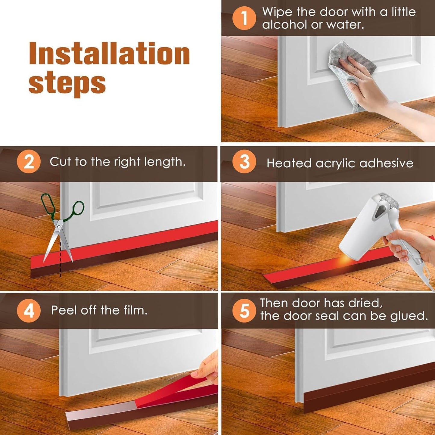 Self-Adhesive Door Bottom Tape (1 meter)