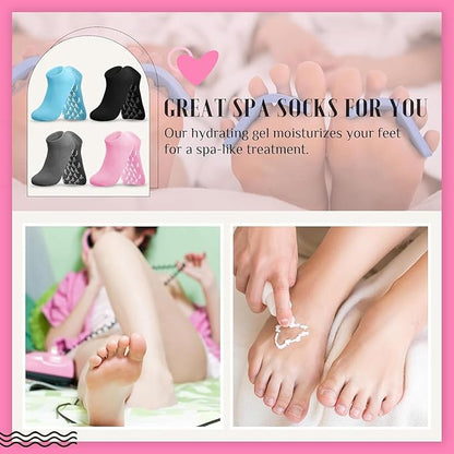 Gel Spa Moisturizing Socks for Cracked Heels | Soft Repair Socks | Deep Hydrating Foot Care for Men & Women
