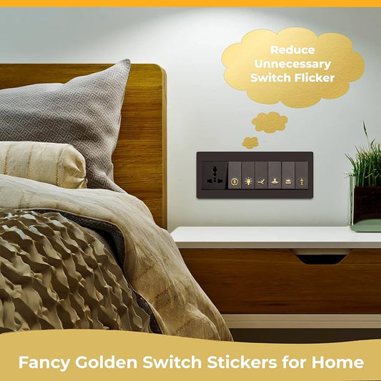 Golden Design Switch Icon Stickers