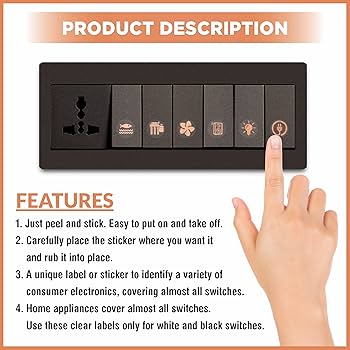 Golden Design Switch Icon Stickers