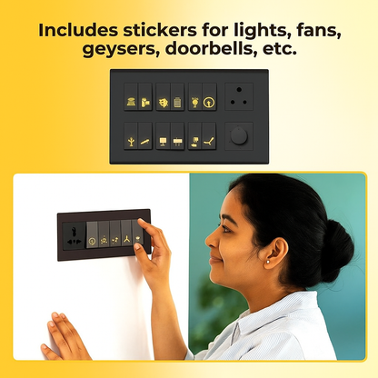 Golden Design Switch Icon Stickers