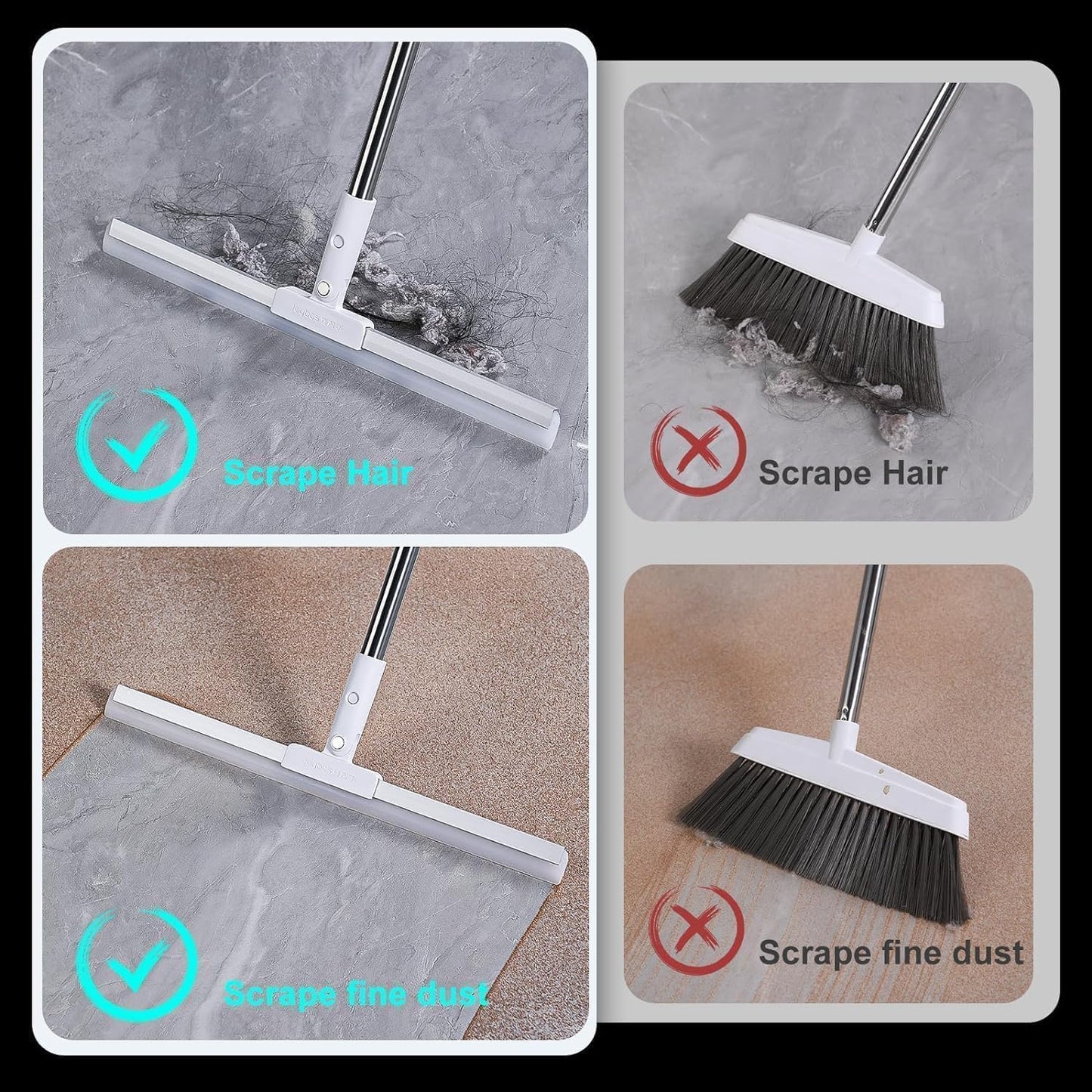 Magic Boom Wiper Floor Squeegee with Extendable Handle