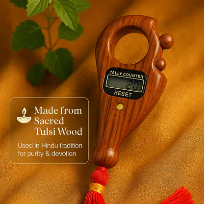 Manual Finger Rotating Digital Mala Jaap Counter
