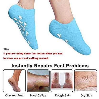 Gel Spa Moisturizing Socks for Cracked Heels | Soft Repair Socks | Deep Hydrating Foot Care for Men & Women