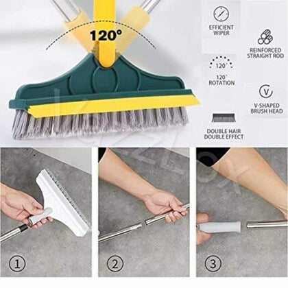 2-in-1 Floor Cleaner Brush with Wiper |🔥Flat 50% Savings🔥