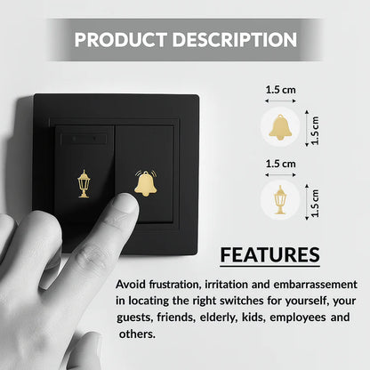 Golden Design Switch Icon Stickers