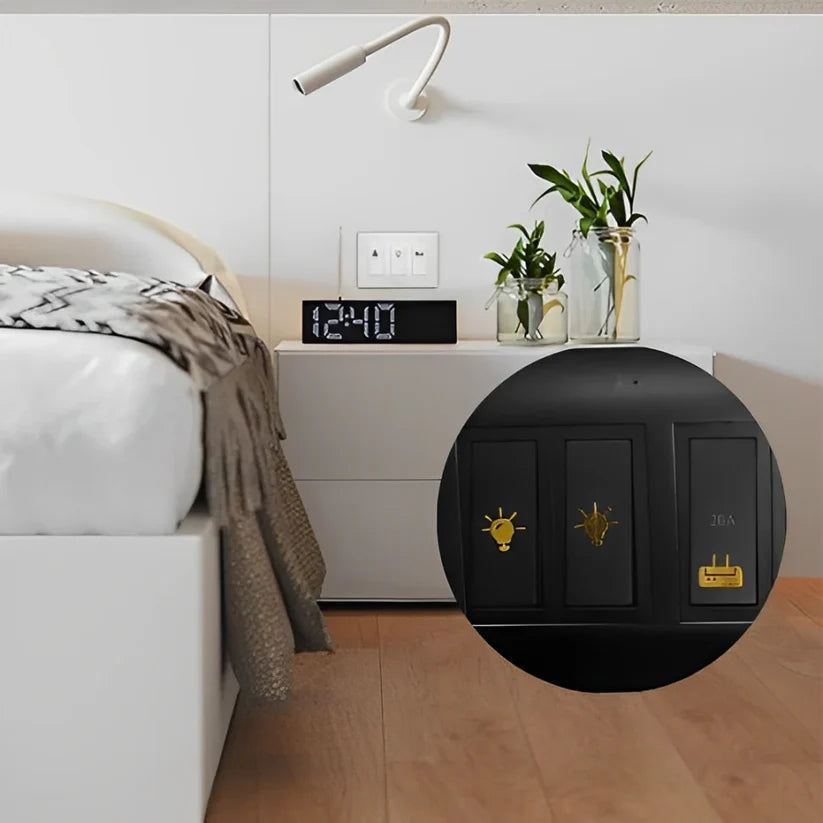 Golden Design Switch Icon Stickers