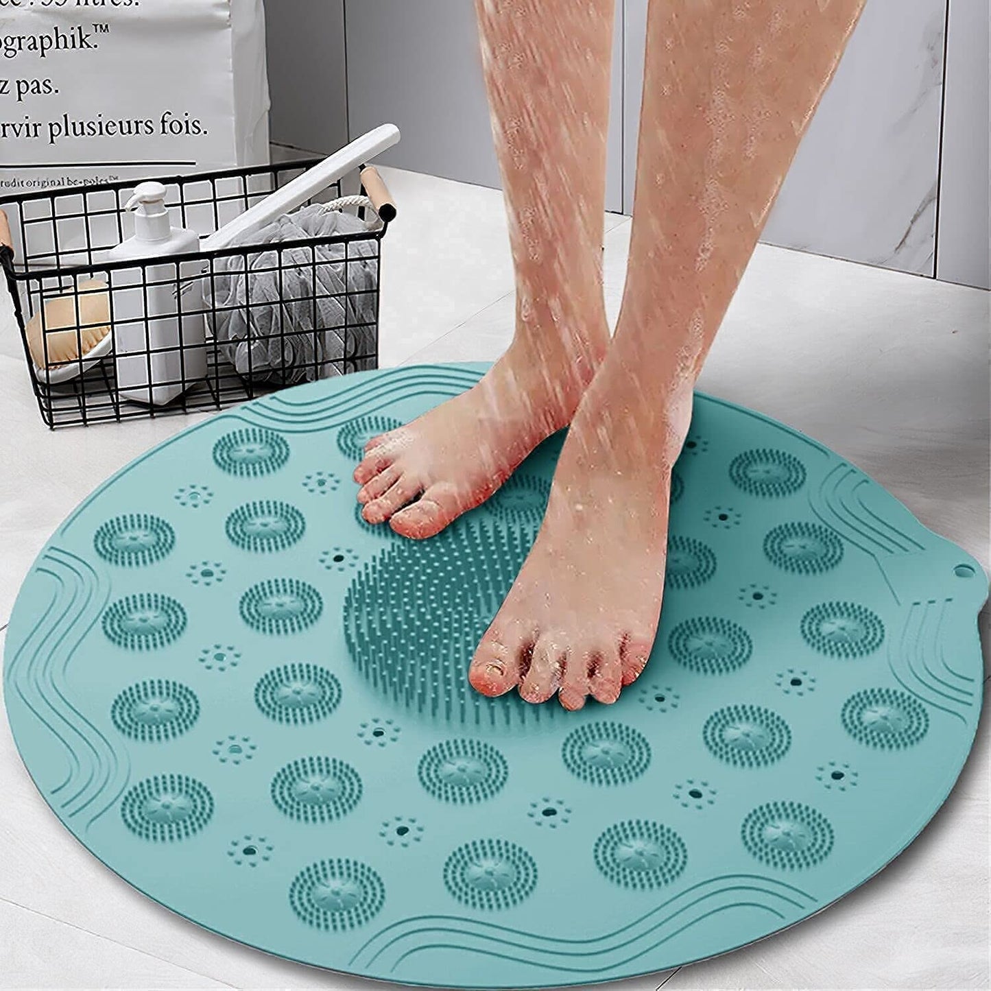 Silicone Shower Foot Scrubber Mat